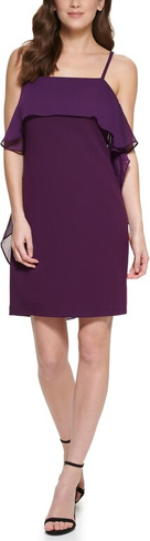 Платье-футляр с бретелями DKNY, цвет Wine