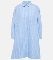 Полосатая рубашка из хлопкового поплина Jil Sander, синий