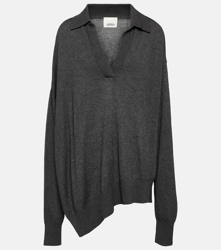 Джилиановый свитер из смесового шерстяного джерси Isabel Marant, серый