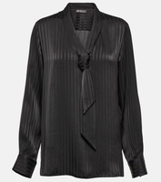 Рубашка kya из жаккардового шелка в полоску Loro Piana, черный