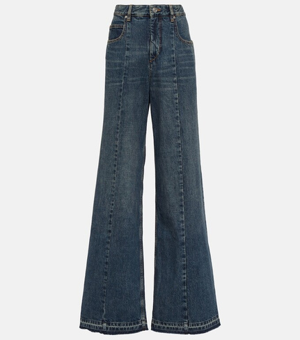 Расклешенные джинсы noldy с завышенной талией Isabel Marant, синий