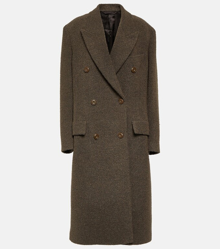 Пальто из смесовой шерсти Acne Studios, коричневый