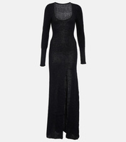 Платье макси la robe dao из мохера Jacquemus, черный