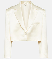 Укороченный пиджак из шелка и шерсти Magda Butrym, белый