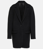 Пальто jilinka из смесовой шерсти Isabel Marant, черный