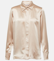 Рубашка aiello из шелкового атласа Max Mara, розовый