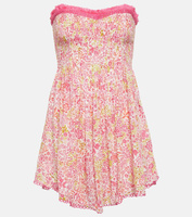 Мини-платье claire без бретелек с цветочным принтом Poupette St Barth, мультиколор