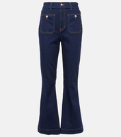 Carson укороченные расклешенные джинсы Veronica Beard, синий