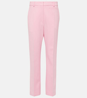 Прямые брюки roagna из смесовой шерсти со средней посадкой Sportmax, розовый