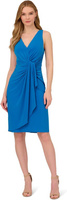 Платье из эластичного джерси с драпировкой по бокам Adrianna Papell, цвет Ocean Blue