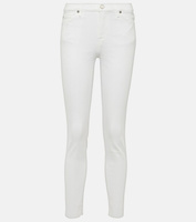 Укороченные джинсы скинни с высокой посадкой 7 For All Mankind, белый