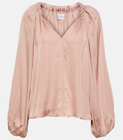 Атласная блузка noria Velvet, розовый