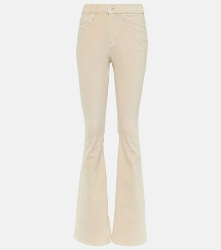 Расклешенные бархатные джинсы le с высокой посадкой Frame, белый