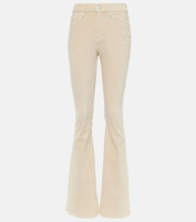 Расклешенные бархатные джинсы le с высокой посадкой Frame, белый