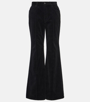 Расклешенные брюки из хлопкового бархата Polo Ralph Lauren, черный