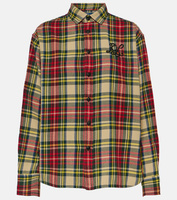 Рубашка из хлопкового твила в клетку с логотипом Polo Ralph Lauren, мультиколор