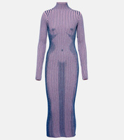 Платье миди trompe l'oeil Jean Paul Gaultier, фиолетовый