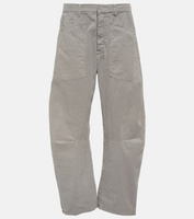 Твиловые брюки shon с завышенной талией Nili Lotan, серый
