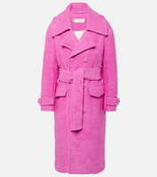 Двубортное пальто из смесовой шерсти Xu Zhi, розовый