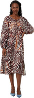 Платье миди Zen с зеброй Tommy Bahama, цвет Double Chocolate