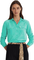 Маленькая рубашка из крепа LAUREN Ralph Lauren, цвет Natural Turquoise