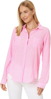 Рубашка Sea View Button-Down Lilly Pulitzer, цвет Havana Pink Lightweight Oxford Stripe