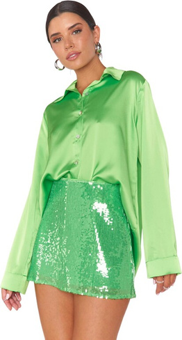 Вся ночная юбка Show Me Your Mumu, цвет Bright Green Sequins