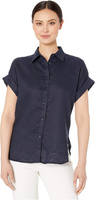 Льняная рубашка с рукавами «летучая мышь» LAUREN Ralph Lauren, темно-синий
