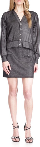 Мини-юбка с карманами на пуговицах MICHAEL Michael Kors, черный