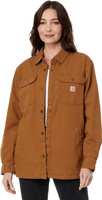 Куртка Rugged Flex Loose Fit Canvas Fleece-Lined Shirt Jacket Carhartt, цвет Carhartt Brown