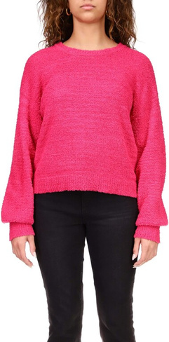 Плюшевый свитер с объемными рукавами Sanctuary, цвет Power Pink