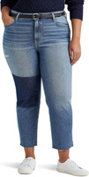 Джинсы Plus Size High-Rise Straight Cropped Jeans in Indigo Valley Wash LAUREN Ralph Lauren, цвет Indigo Valley Wash