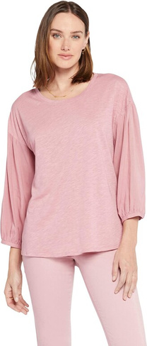 Крестьянская футболка NYDJ, цвет Vintage Pink