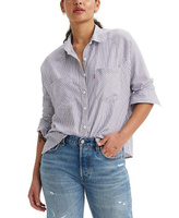 Женская хлопковая рубашка реглан с длинными рукавами Harrison Levi's, синий