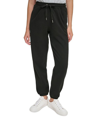 Женские спортивные штаны с завязками на талии Calvin Klein, цвет Black