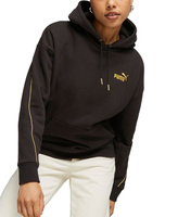 Женская худи с логотипом Essential Minimal Metallic Puma, черный