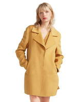 Женская куртка Ex Boyfriend из смесовой шерсти большого размера Belle & Bloom, золото