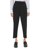 Укороченные брюки до щиколотки Petite со складками спереди Calvin Klein, черный