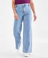 Женские джинсы широкого кроя с высокой посадкой Style & Co, фиолетовый