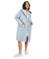 Женское пальто большого размера из смесовой шерсти Belle & Bloom, цвет Light blue