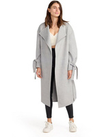 Женское пальто без воротника на каблуках Belle & Bloom, серый
