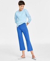 Женские расклешенные брюки Ponte Cobalt Glaze, стандартная и короткая длина On 34th, синий