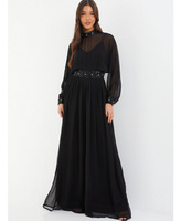 Женское шифоновое вечернее платье с пайетками QUIZ, черный