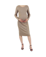 Вязаное платье-свитер для беременных Indigo Poppy, тан/бежевый
