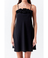 Женское мини-платье с корсажем endless rose, черный