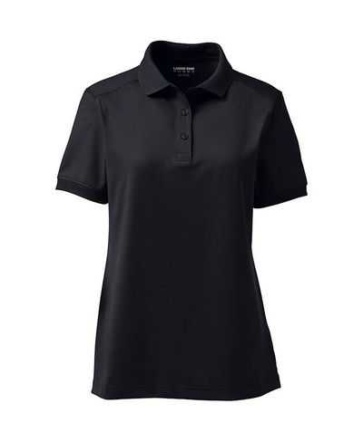 Женская школьная форма с короткими рукавами, рубашка поло Rapid Dry Lands' End, черный