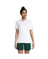 Женская школьная форма с короткими рукавами, рубашка поло Rapid Dry Lands' End, белый