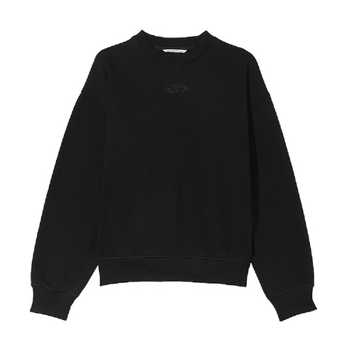 Свитшот Victoria's Secret Cotton Fleece Oversized, черный