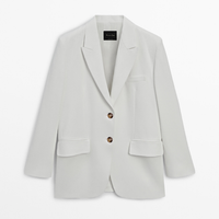 Пиджак Massimo Dutti Oversize Suit, кремовый