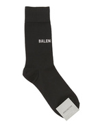 Черные женские носки из жаккарда с логотипом Balenciaga